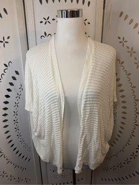Lightweight Open Knit Cardigan in Cream
